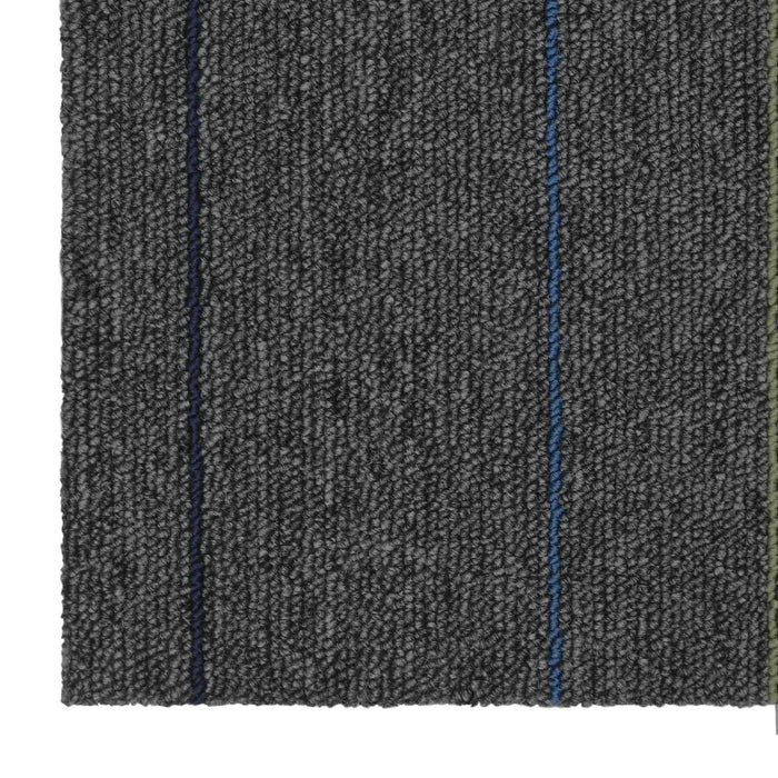 Placă de carpetă Gri Mediu cu Dungi 50 x 50 cm 4 pcs - WALTI WALTI