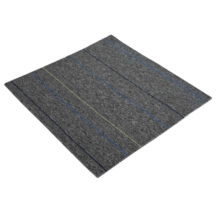 Placă de carpetă Gri Mediu cu Dungi 50 x 50 cm 20 pcs - WALTI WALTI