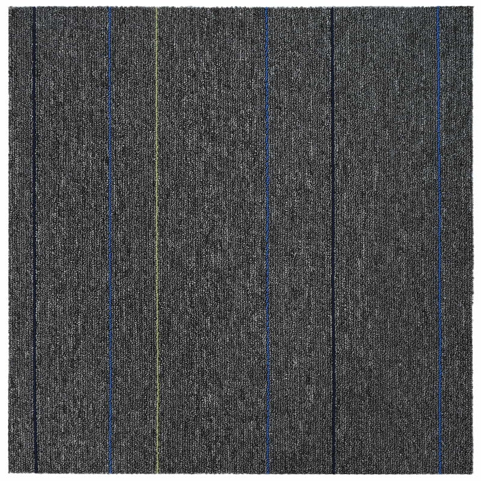 Placă de carpetă Gri Mediu cu Dungi 50 x 50 cm 36 pcs - WALTI WALTI