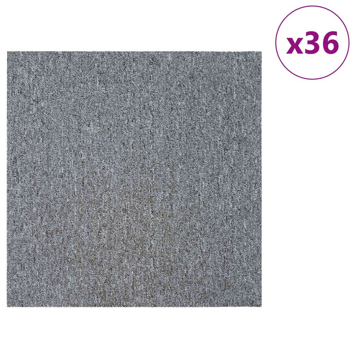 Placă de carpetă Gri deschis 50 x 50 cm 36 pcs PP și bitum - WALTI WALTI