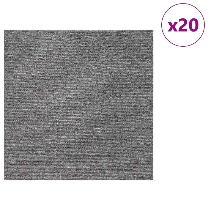 Placă de carpetă Maro 50 x 50 cm 20 pcs PP și bitum - WALTI WALTI