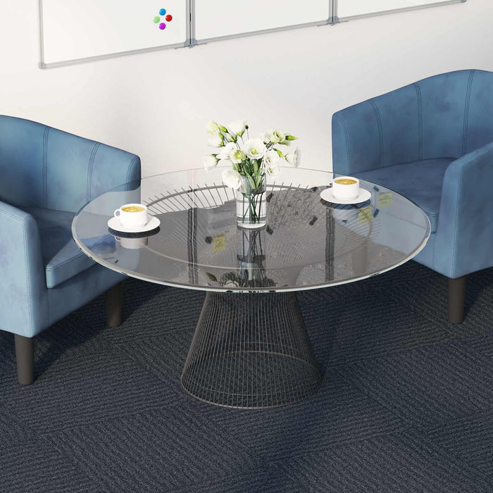 Placă de carpetă Gri Albastru 50 x 50 cm 4 pcs PP și bitum - WALTI WALTI