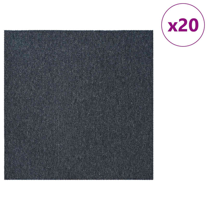 Placă de carpetă Gri Albastru 50 x 50 cm 20 pcs PP și bitum - WALTI WALTI