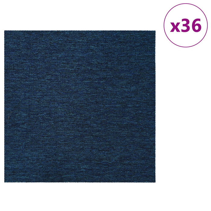 Placă de carpetă albastru 50 x 50 cm 36 pcs PP și bitum - WALTI WALTI