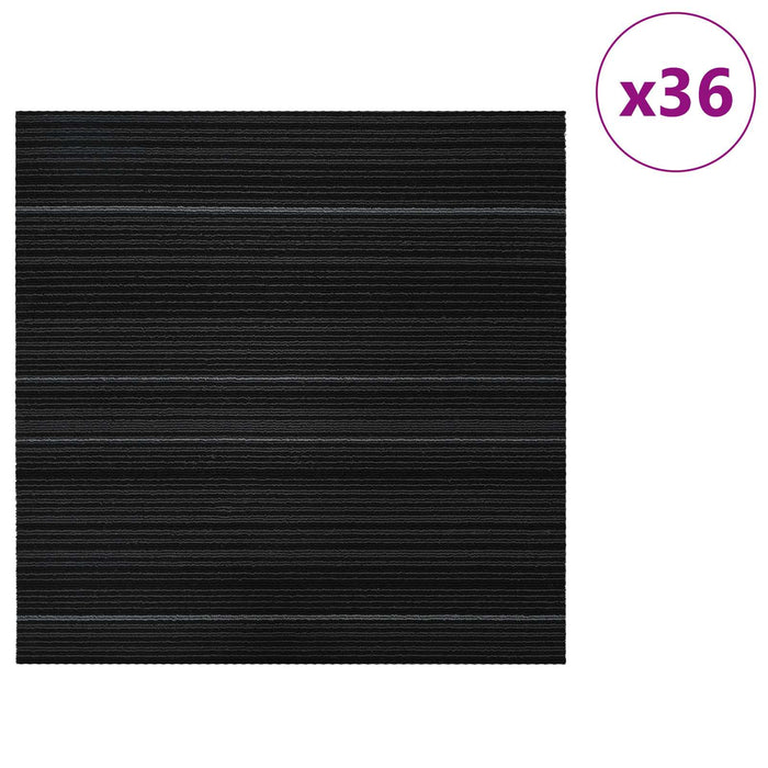 Placă de carpetă Striped Gri Închis 50 x 50 cm 36 pcs - WALTI WALTI