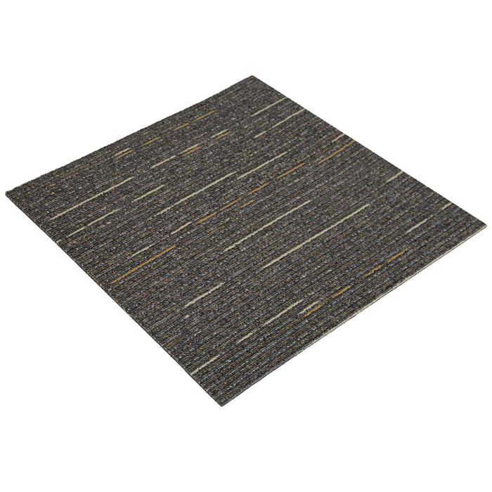 Placă de carpetă Bej în dungi 50 x 50 cm 4 pcs PP și bitum - WALTI WALTI