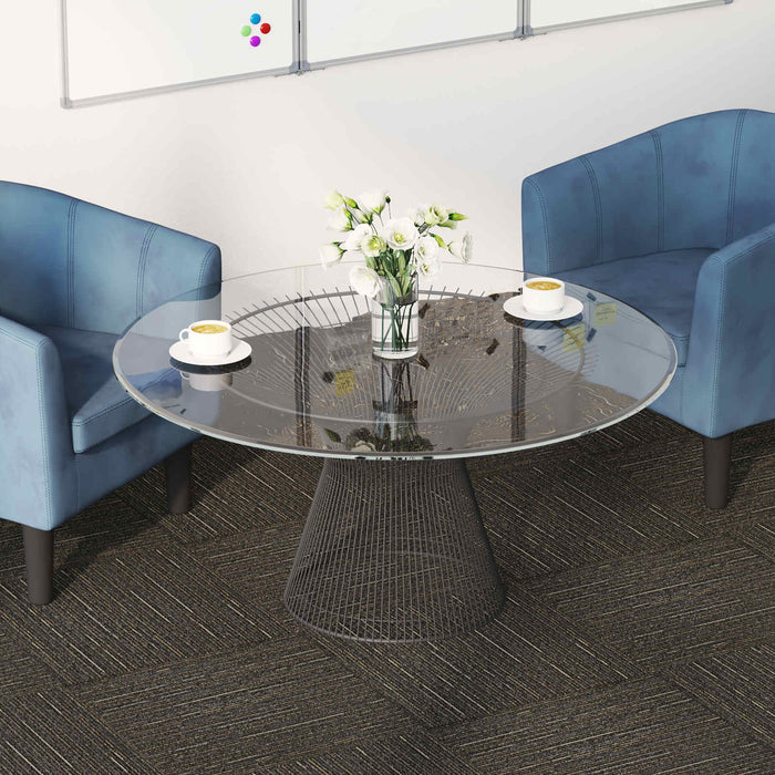 Placă de carpetă Bej în dungi 50 x 50 cm 20 pcs PP și bitum - WALTI WALTI