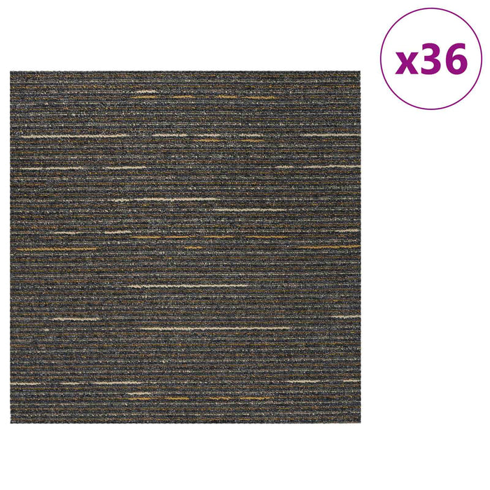 Placă de carpetă Bej în dungi 50 x 50 cm 36 pcs PP și bitum - WALTI WALTI