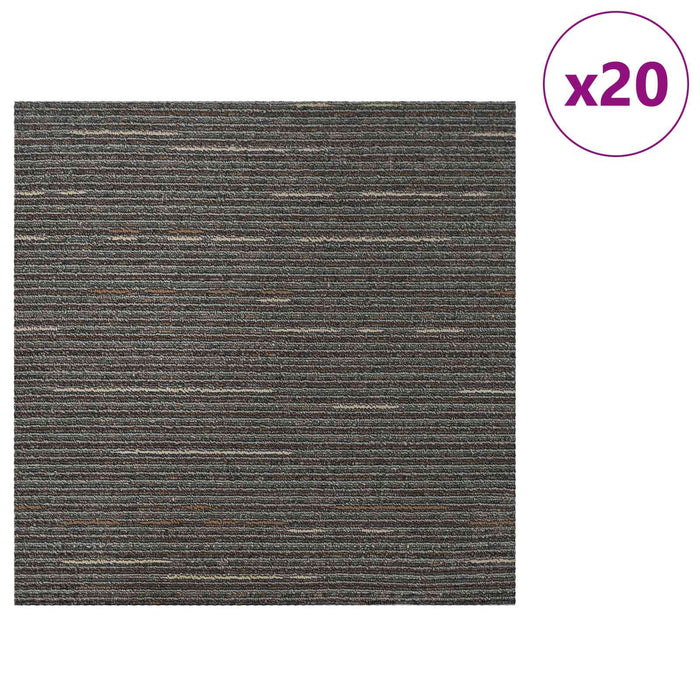 Placă de carpetă Pătrat Maro Închis 50 x 50 cm 20 pcs - WALTI WALTI