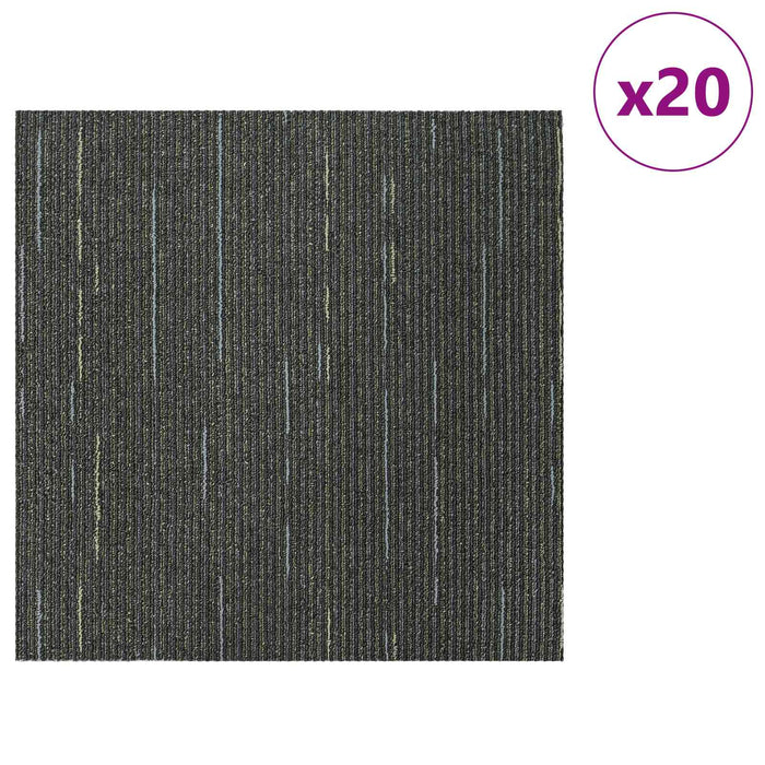Placă de carpetă Verde deschis cu dungi 50 x 50 cm 20 pcs - WALTI WALTI