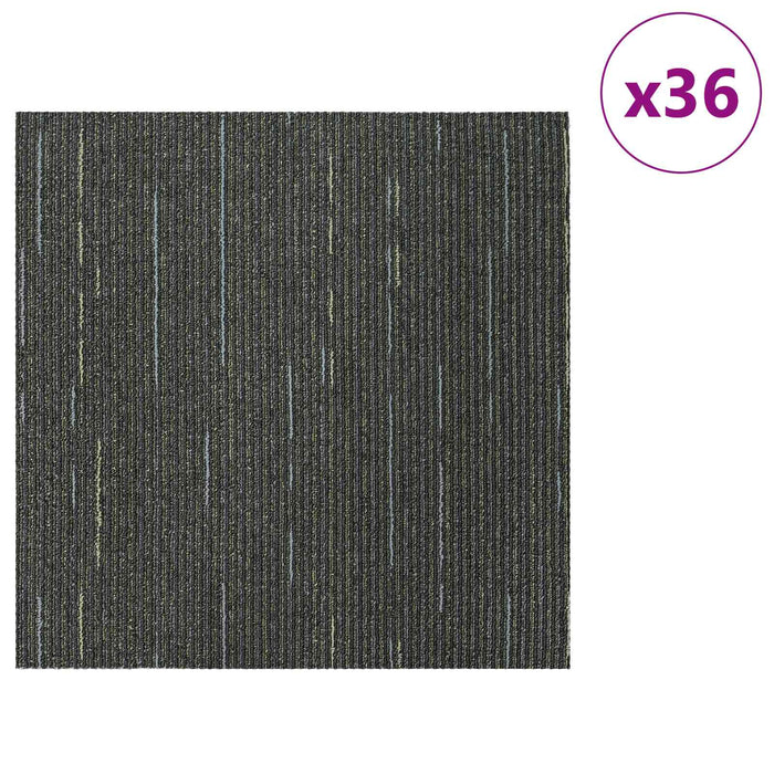 Placă de carpetă Verde deschis cu dungi 50 x 50 cm 36 pcs - WALTI WALTI