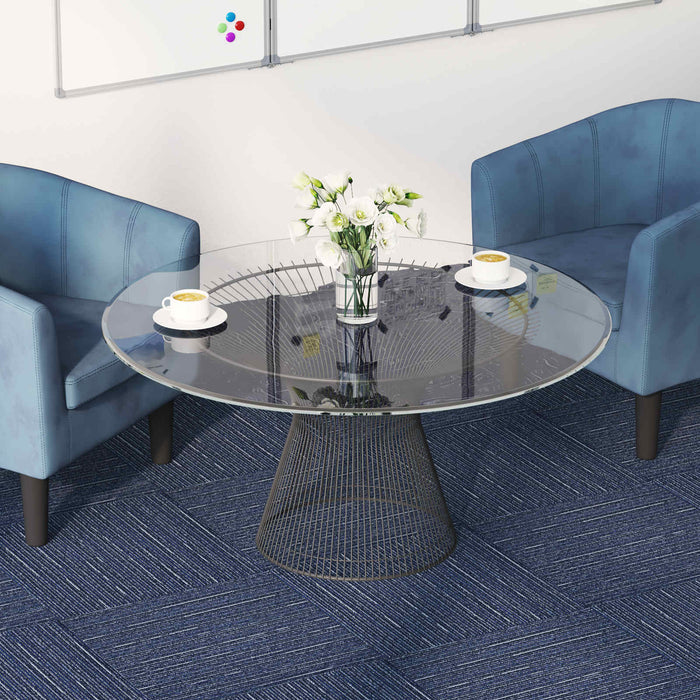 Placă de carpetă Striped Blue 50 x 50 cm 4 pcs PP și bitum - WALTI WALTI