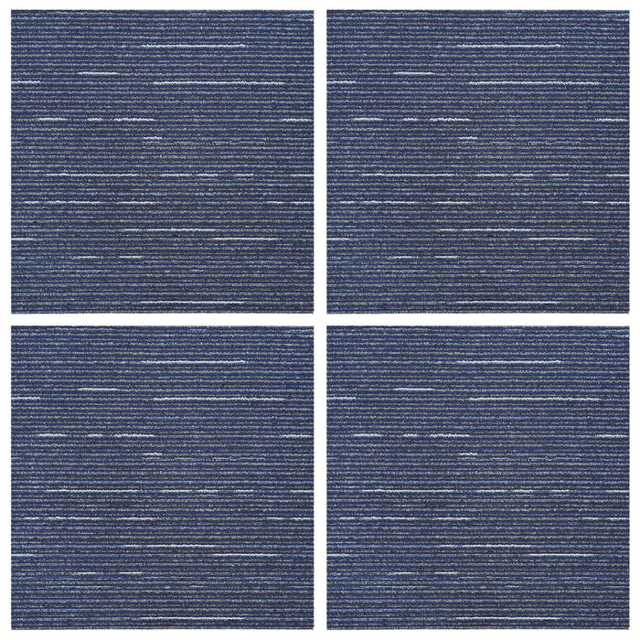 Placă de carpetă Striped Blue 50 x 50 cm 4 pcs PP și bitum - WALTI WALTI