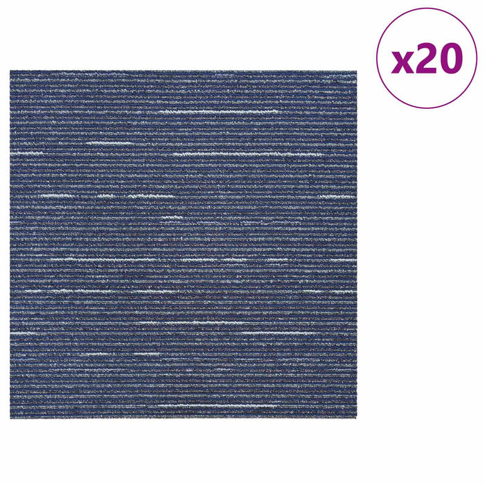 Placă de carpetă Striped Blue 50 x 50 cm 20 pcs PP și bitum - WALTI WALTI