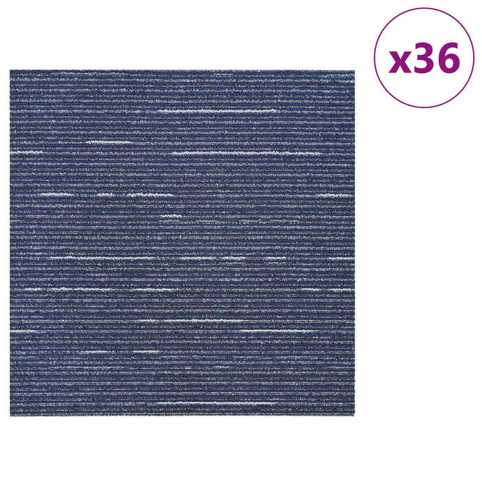 Placă de carpetă Striped Blue 50 x 50 cm 36 pcs PP și bitum - WALTI WALTI