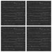 Placă de carpetă Dungi Negre 50 x 50 cm 4 pcs PP și bitum - WALTI WALTI