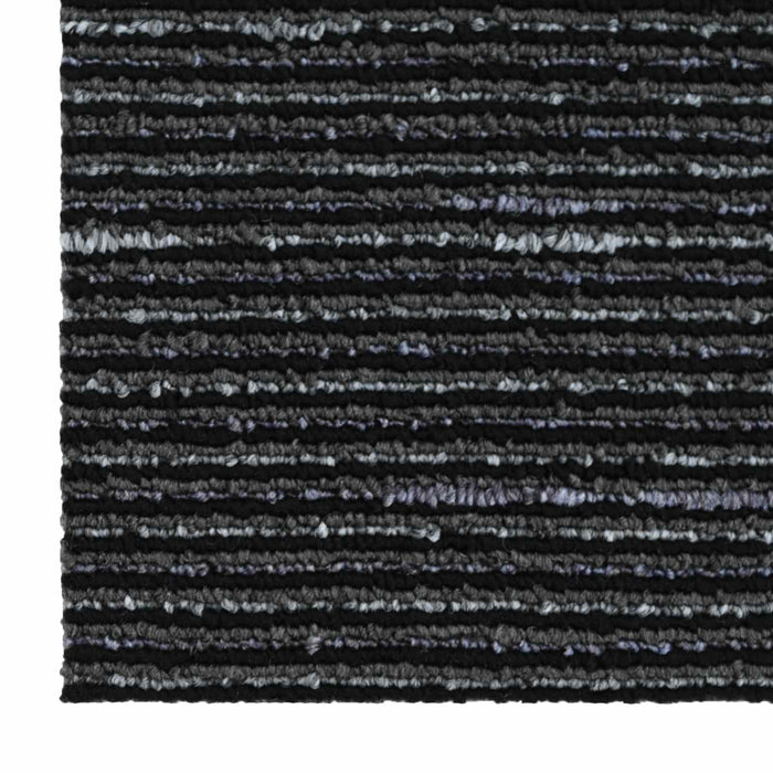Placă de carpetă Dungi Negre 50 x 50 cm 20 pcs PP și bitum - WALTI WALTI
