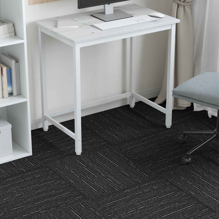 Placă de carpetă Dungi Negre 50 x 50 cm 20 pcs PP și bitum - WALTI WALTI