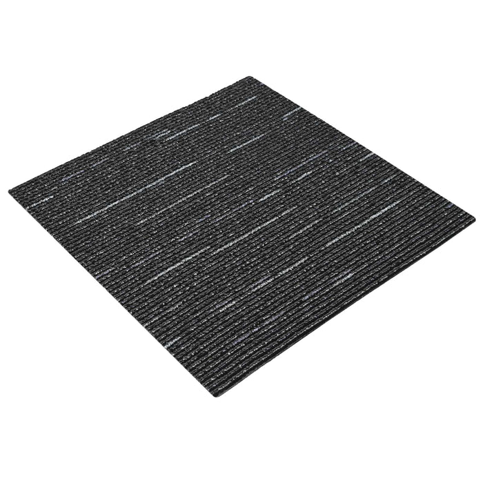 Placă de carpetă Dungi Negre 50 x 50 cm 20 pcs PP și bitum - WALTI WALTI