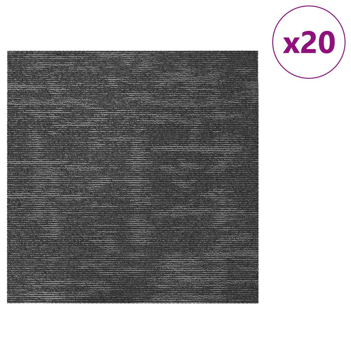 Placă de carpetă Gri cărbune 50 x 50 cm 20 pcs PP și bitum - WALTI WALTI