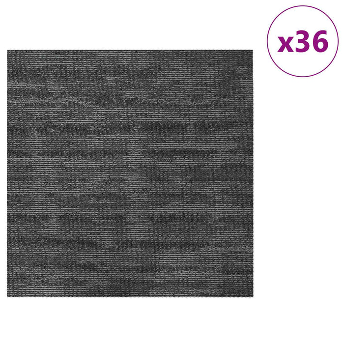 Placă de carpetă Gri cărbune 50 x 50 cm 36 pcs PP și bitum - WALTI WALTI