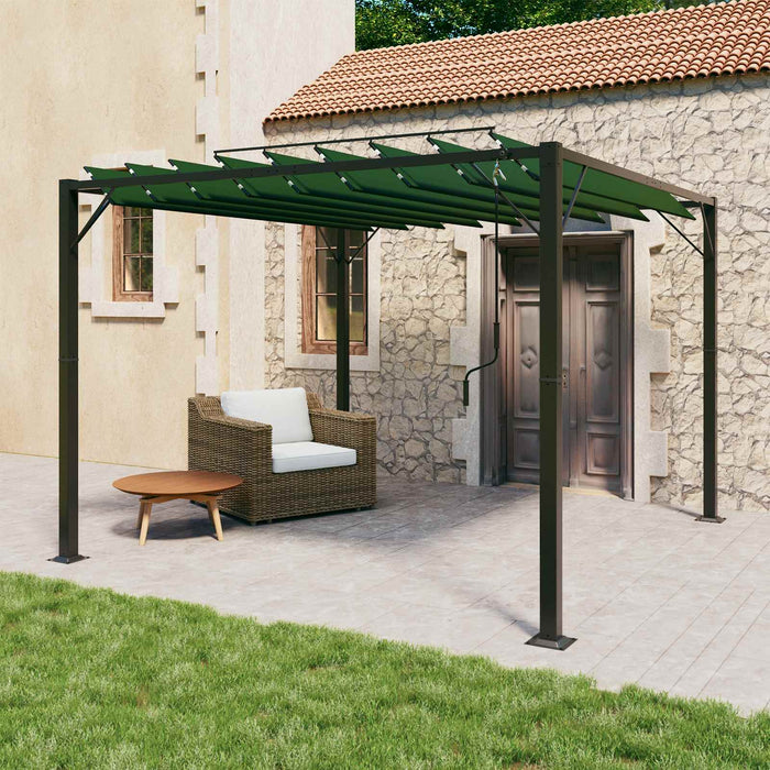 Gazebo cu acoperiș mobil Verde 3 x 3 x 2,14 m - WALTI WALTI