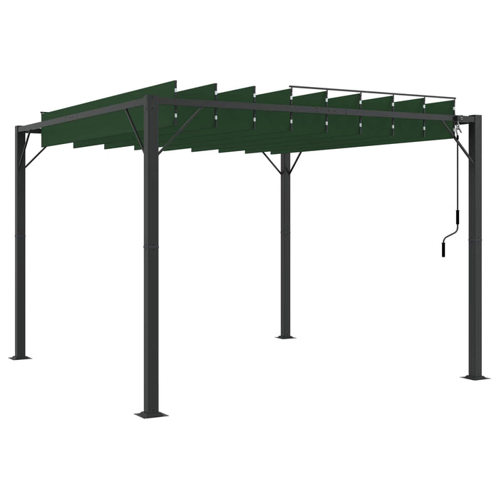 Gazebo cu acoperiș mobil Verde 3 x 3 x 2,14 m - WALTI WALTI