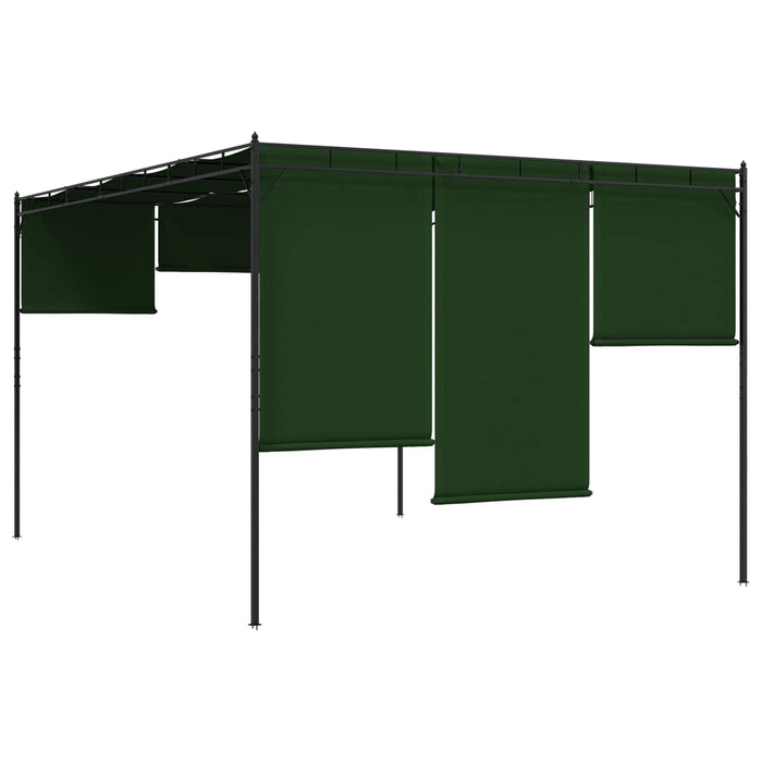 Foișor 4 x 3 x 2,3 m Verde Poliester și oțel - WALTI WALTI