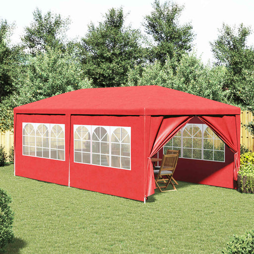 Cort pentru Petreceri Roșu 600 x 300 x 255 cm PE și oțel - WALTI WALTI