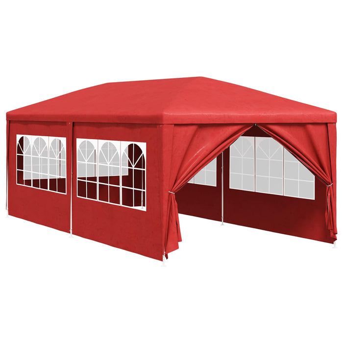Cort pentru Petreceri Roșu 600 x 300 x 255 cm PE și oțel - WALTI WALTI