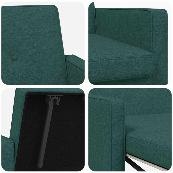 Canapea extensibilă Verde închis Țesătură - WALTI WALTI