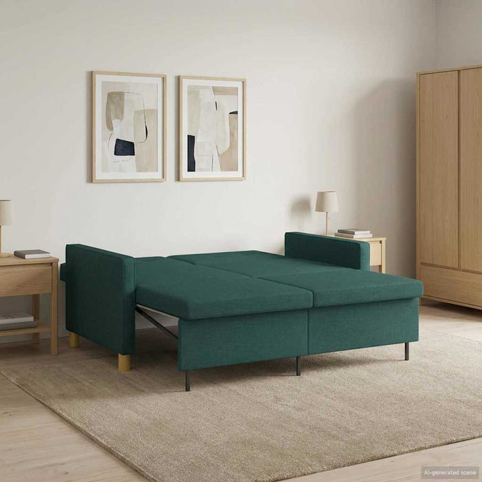 Canapea extensibilă Verde închis Țesătură - WALTI WALTI