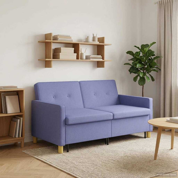 Canapea extensibilă Albastru Jeans Țesătură - WALTI WALTI