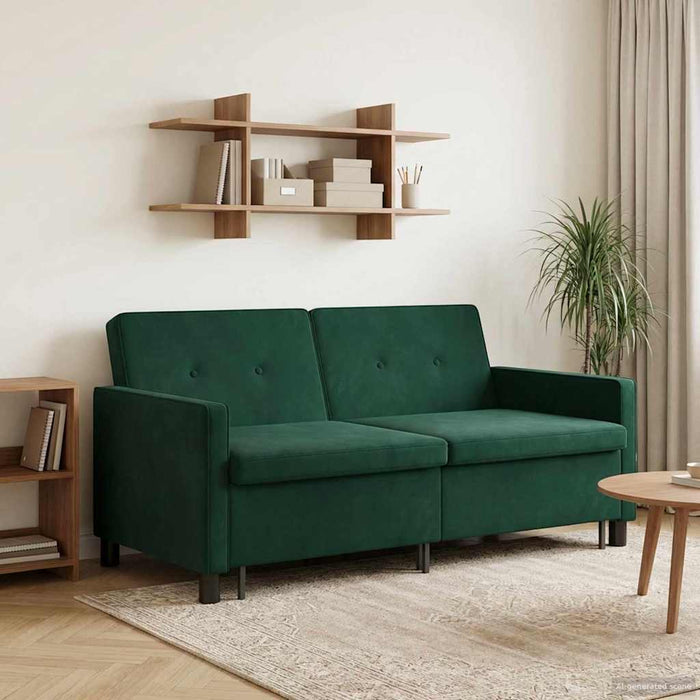 Pat canapea Verde închis Țesătură - WALTI WALTI