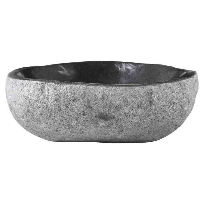 Chiuvetă Oval Gri (32-37) x (27-30) x 12 cm Pietriș de Râu WALTI