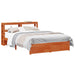 Cadru de pat cu headboard Maroniu cerat Lemn de pin masiv - WALTI WALTI