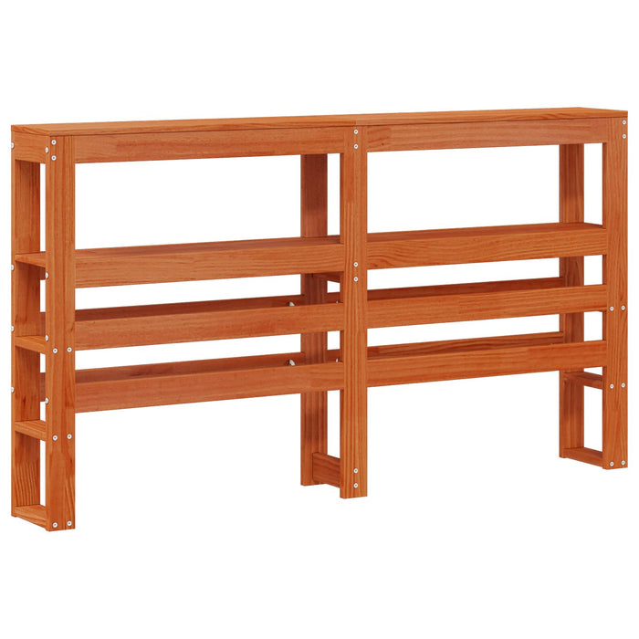 Cadru de pat cu headboard Maroniu cerat Lemn de pin masiv - WALTI WALTI
