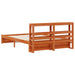 Cadru de pat cu headboard Maroniu cerat Lemn de pin masiv - WALTI WALTI
