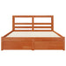 Cadru de pat cu headboard Maroniu cerat Lemn de pin masiv - WALTI WALTI