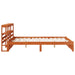 Cadru de pat cu headboard Maroniu cerat Lemn de pin masiv - WALTI WALTI