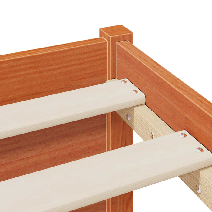 Cadru de pat cu tablie de depozitare Maroniu cerat 140 x 190 cm - WALTI WALTI