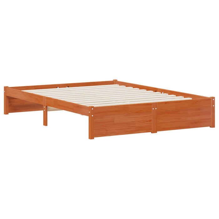 Cadru de pat cu tablie de depozitare Maroniu cerat 140 x 190 cm - WALTI WALTI