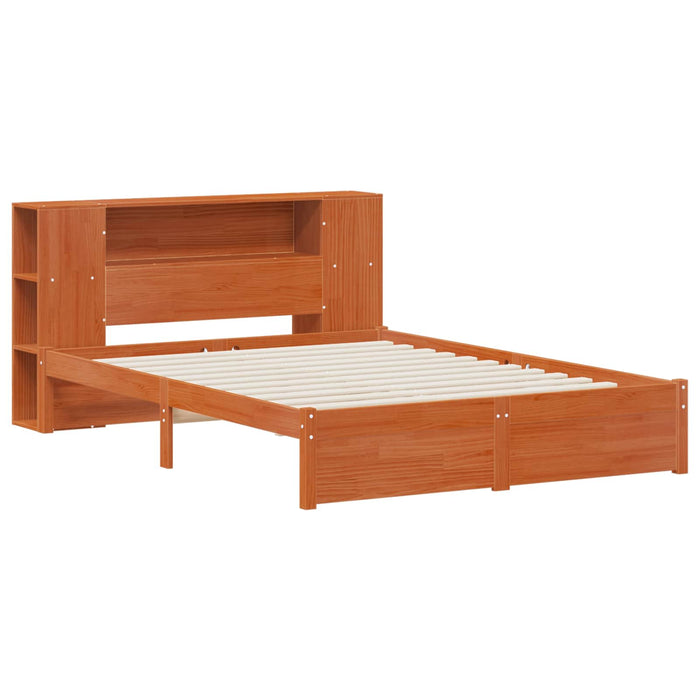 Cadru de pat cu tablie de depozitare Maroniu cerat 140 x 190 cm - WALTI WALTI