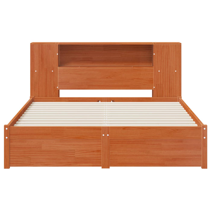 Cadru de pat cu tablie de depozitare Maroniu cerat 140 x 190 cm - WALTI WALTI