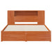 Cadru de pat cu tablie de depozitare Maroniu cerat 140 x 190 cm - WALTI WALTI