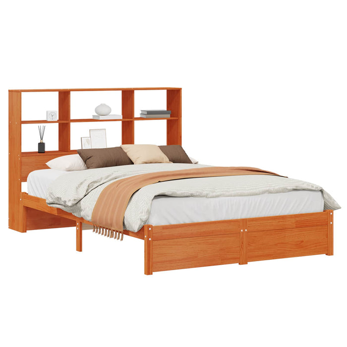 Cadru de pat cu tablie de depozitare Maro Ceară 140 x 190 cm - WALTI WALTI