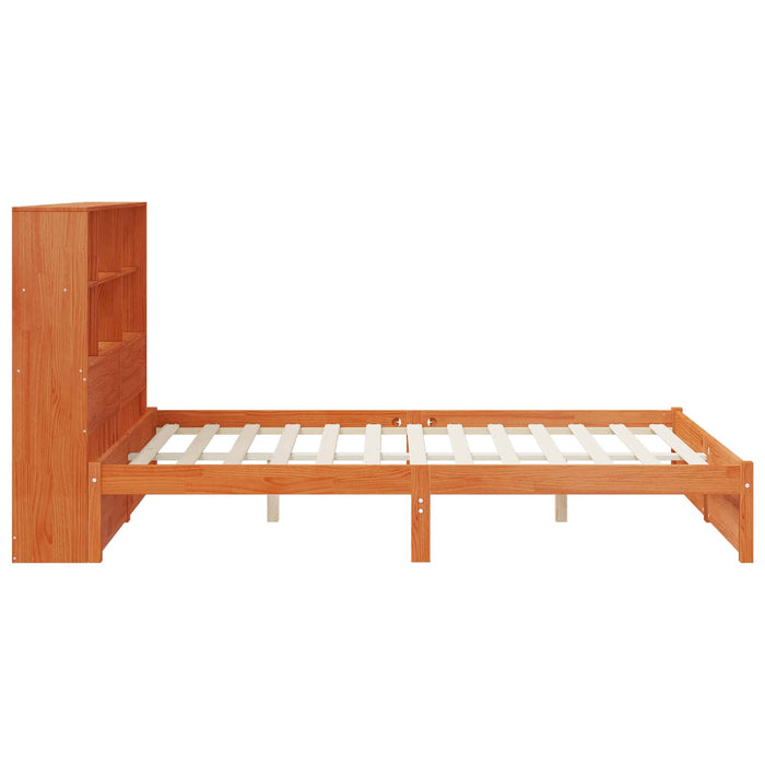 Cadru de pat cu tablie de depozitare Maro Ceară 140 x 190 cm - WALTI WALTI