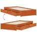 Cadru de pat cu sertar 3 pcs Maroniu cerat Lemn de pin - WALTI WALTI