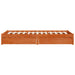 Cadru de pat cu sertar 3 pcs Maroniu cerat Lemn de pin - WALTI WALTI
