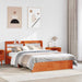 Cadru de pat cu headboard Maroniu cerat Lemn de pin masiv - WALTI WALTI